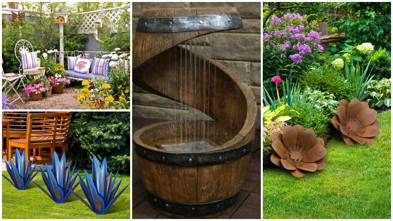 rustic yard art outdoor and garden