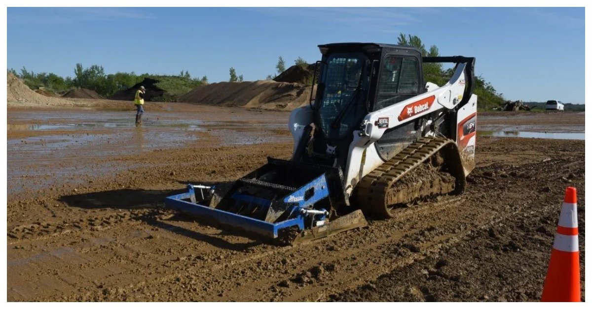 Skid steer laser grading box